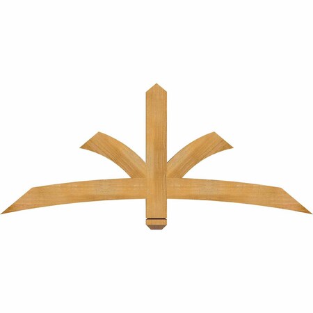 Ekena Millwork Davenport Rough Sawn Timber Gable Bracket, Western Red Cedar, 60"W x 25"H x 2"D x 4"F, 10/12 Pitch GBW060X25X0204DAV00RWR